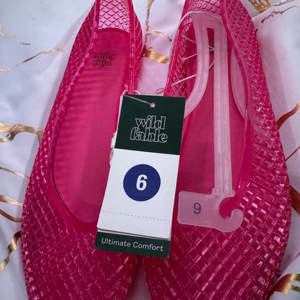 Wild Fable Vibrant Pink Mesh Flats